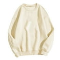 thumbnail image 4 of Vedolay Womens Clothes Half Zip Cropped Pullover Sweatshirts Khaki,S, 4 of 4