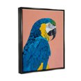 thumbnail image 3 of Stupell Industries Bold Parrot Wildlife Portrait Painting Jet Black Floating Framed Canvas Print Wall Art, Design by Pamela Munger, 3 of 6