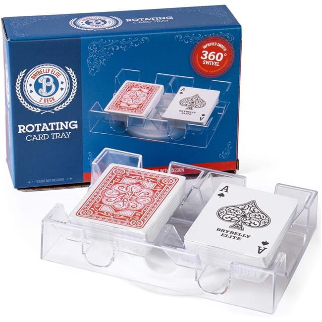Brybelly Elite Rotating Playing Card Tray, 2Deck