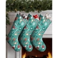 thumbnail image 3 of 3 Pcs Christmas Stockings,Green Christmas Baking Pattern Stockings Christmas,14.8'' Xmas Stockings,Christmas Party Favors,Christmas Party Decorations,Christmas Stockings Personalized, 3 of 5