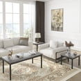 thumbnail image 5 of Homhougo Marble Coffee Table and End Table Sets Living Room Stacking Accent Table in Gray, 5 of 8