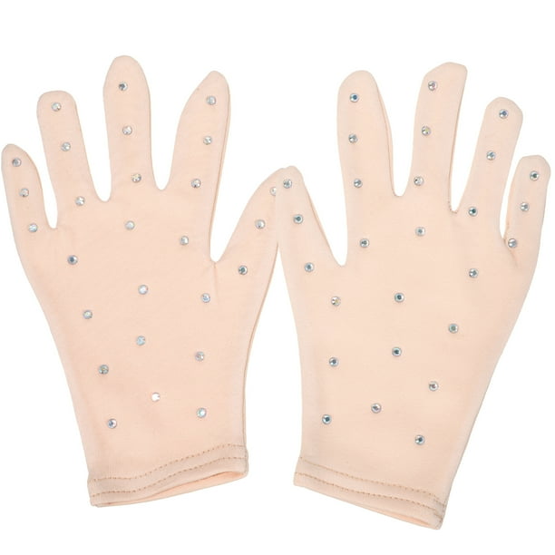 1 par de guantes de escenario de lentejuelas, guantes de actuación para fiesta de patinaje artístico, guante decorativo para fiesta