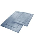 thumbnail image 2 of Modern Threads Non-Slip Bath Rug Set, Light Blue 100% Cotton, 17" x 24" & 21" x 34", (2 Pack), 2 of 2
