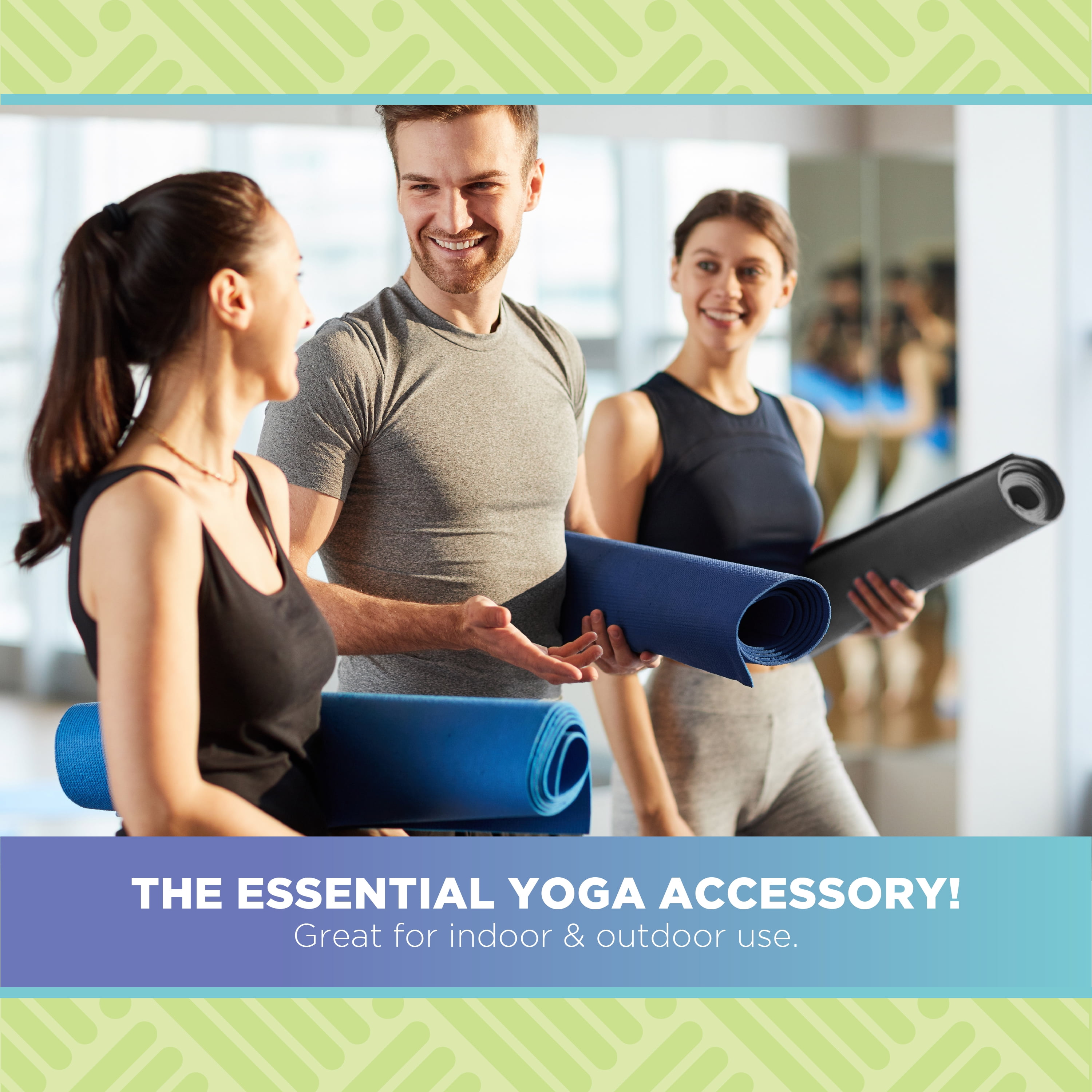 Yogi 73"x24" Yoga Mat - Natural 4mm Thick Comfortable Workout Floor Mat for Adults and Kids - Foldable Yoga Mat for Yoga, Pilates, Gym and Stretching, Yogi Purple