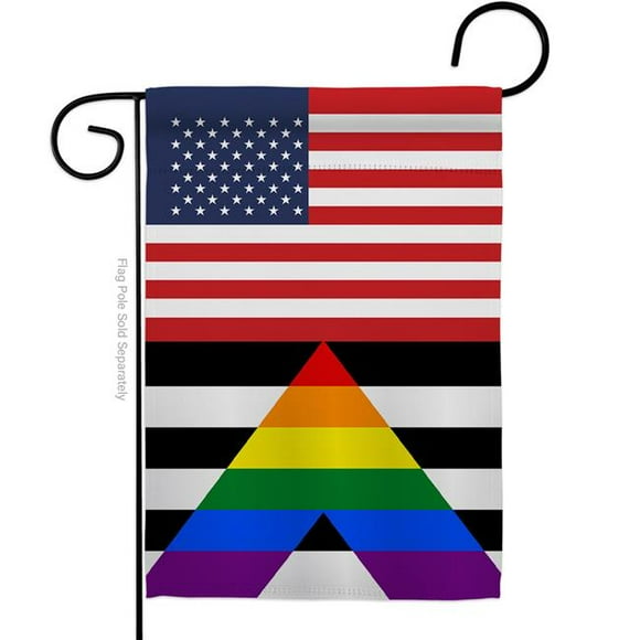 Americana Home & Garden G149048-BO US Straight Allies for Equality Support Pride 13 x 18.5 in. Double-Sided Decorative Vertical Garden Flags for House Decoration Banner Yard Gift