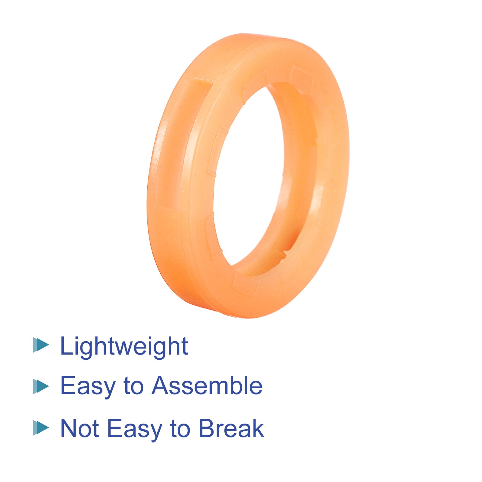 Unique Bargains Key Cap Cover Rings Keys Identifier Coding Tags Silicone Orange