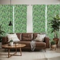 thumbnail image 2 of Ambesonne Tree Window Curtains, Macro Palm Tree Leaves, Each 28" W x 84" L, Hunter Green Black White, 2 of 5