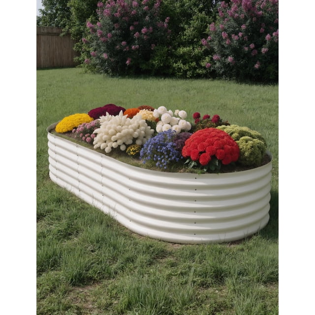 QinaQin 2 Pcs Raised Garden Beds, Outdoor Deep Planter Box Kit with Tool-Free Assembly