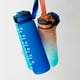 thumbnail image 4 of Botella motivacional de 1lt con popote plástico integrado azul Agua 1 HAPPY ME Botella Motivacional, 4 of 6