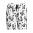 thumbnail image 4 of Wukai Retro Rooster Men’s Short Pajama Pants With Pockets Soft Sleep Pj Shorts for Men-Large, 4 of 6