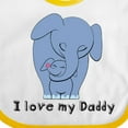 thumbnail image 4 of Inktastic I Love My Daddy Elephant Blue Boys Baby Bib, 4 of 4
