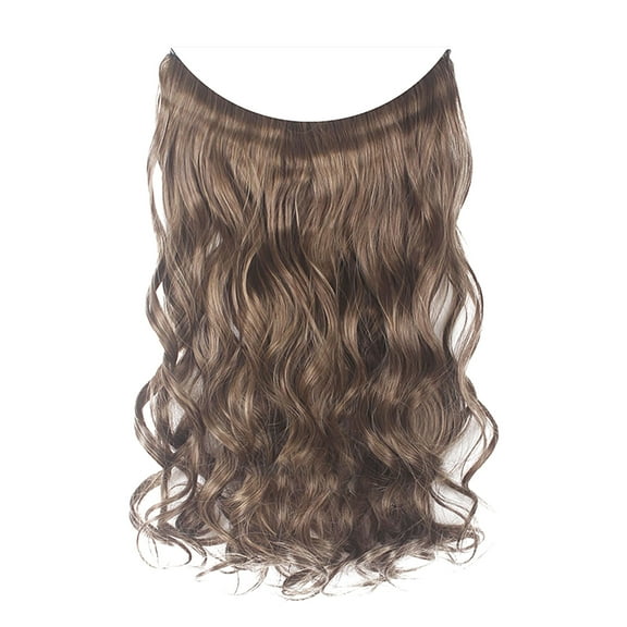Ashosteey Remy Clip in Hair Extensions Human Hair Medium Brown,Natural Soft Synthetic Hairpieces for Women, Dark Blonde with Light Blonde Ends,Natural Soft Hairpieces for Women