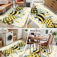 thumbnail image 6 of Rectangle Area Rug 3x5ft,Spring Flower Eucalyptus Leaf Washable Carpet Non-Slip Runner Accent Rugs Indoor Floor Mat for Bedroom Living Room Decor,Pastoral Yellow Bee Love Heart, 6 of 9