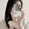 thumbnail image 6 of for iPhone 14 Pro Max Mirror Case Cute Love Heart Phone Case for Women Girls Makeup Mirror Back Soft Silicone Clear Slim Fit Shockproof Bumper TPU Frame Protective Case for 14 Pro Max, 6.7 inch, 6 of 7