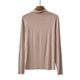 thumbnail image 2 of Long Sleeve Shirts For Women Casual Solid Fitted Turtleneck Sweater Top Womens Long Sleeve Tops, 2 of 7