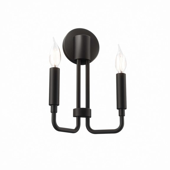 Modway Rekindle 2-Light Wall Sconce in Black