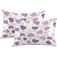 thumbnail image 2 of GZHJMY Valentine's Day Heart Satin Pillowcase, Soft Breathable Silk Pillow Case with Envelope Closure for Hair and Skin, Queen Size 30 x 20 Inch Home Decor, 2 of 7