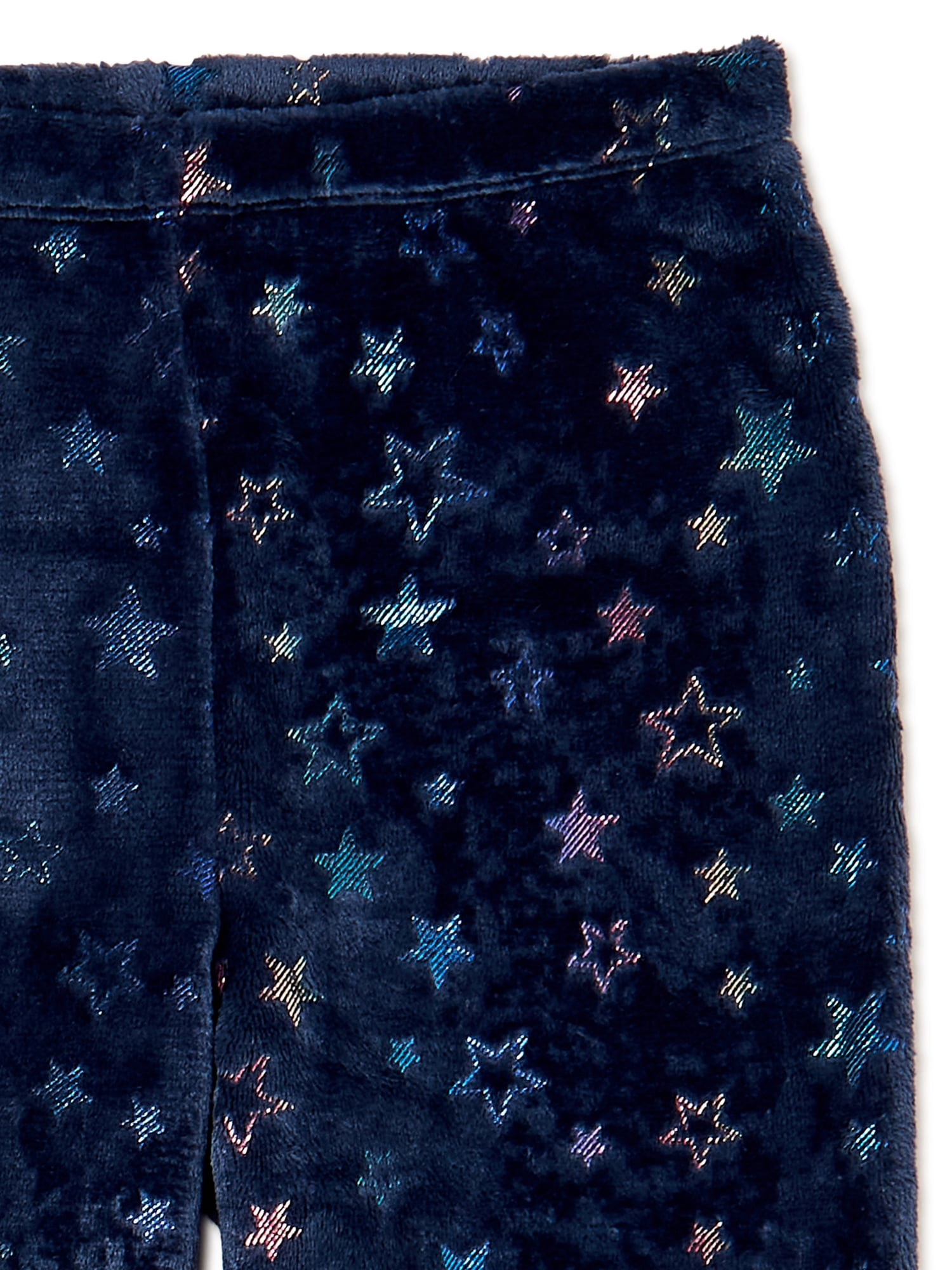 Wonder Nation Girl's Polyester Elastic Waistband Pajama Set, Multicolor (2 Count)