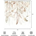 thumbnail image 6 of Fall Boho Tan Leaf Shower Curtain Beige Brown Leaves Floral Botanical Bathroom Curtain Waterproof Polyester Fabric Bath Curtain 72 x 72 Inch with 12 Plastic Hooks, 6 of 6