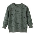 thumbnail image 1 of KAWELL Chandail en Molleton Dinosaure pour Garçons, Pull à Col Rond en Coton, Manches Longues, 1 of 6