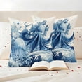 thumbnail image 3 of Blue Jellyfish Coastal Outdoor Waterproof Pillow Covers, Nautical Octopus Summer Ocean Decorative Square Throw Pillowcase Sofa Cushion Sham for Patio/Couch/Chair, 24"x24" 2 Pack, 3 of 8