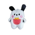 thumbnail image 2 of Babero de peluche de dibujos animados con miedo al perro, colgante de mochila escolar con forma de corazón para niña, muñeco de peluche creativo de pelo largo, 2 of 5