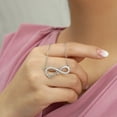 thumbnail image 3 of JeenMata Infinity Love Pendant Necklace - Meaningful Jewelry for Her - Anniversary Gift in 18k White Gold Plated, 3 of 6