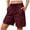 *Wine, variant on VBVC Women's High Waisted Cargo Shorts,Drawstring Elastic Waist Bottoms For Women,Ladies Lightweight Summer Casual Beach Shorts with Multi Pockets,Wine,S-2XL