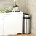 thumbnail image 7 of simplehuman 50 Liter / 13.2 Gallon Slim Open Top Trash Can, Commercial Grade Heavy Gauge Brushed Stainless Steel, 7 of 7