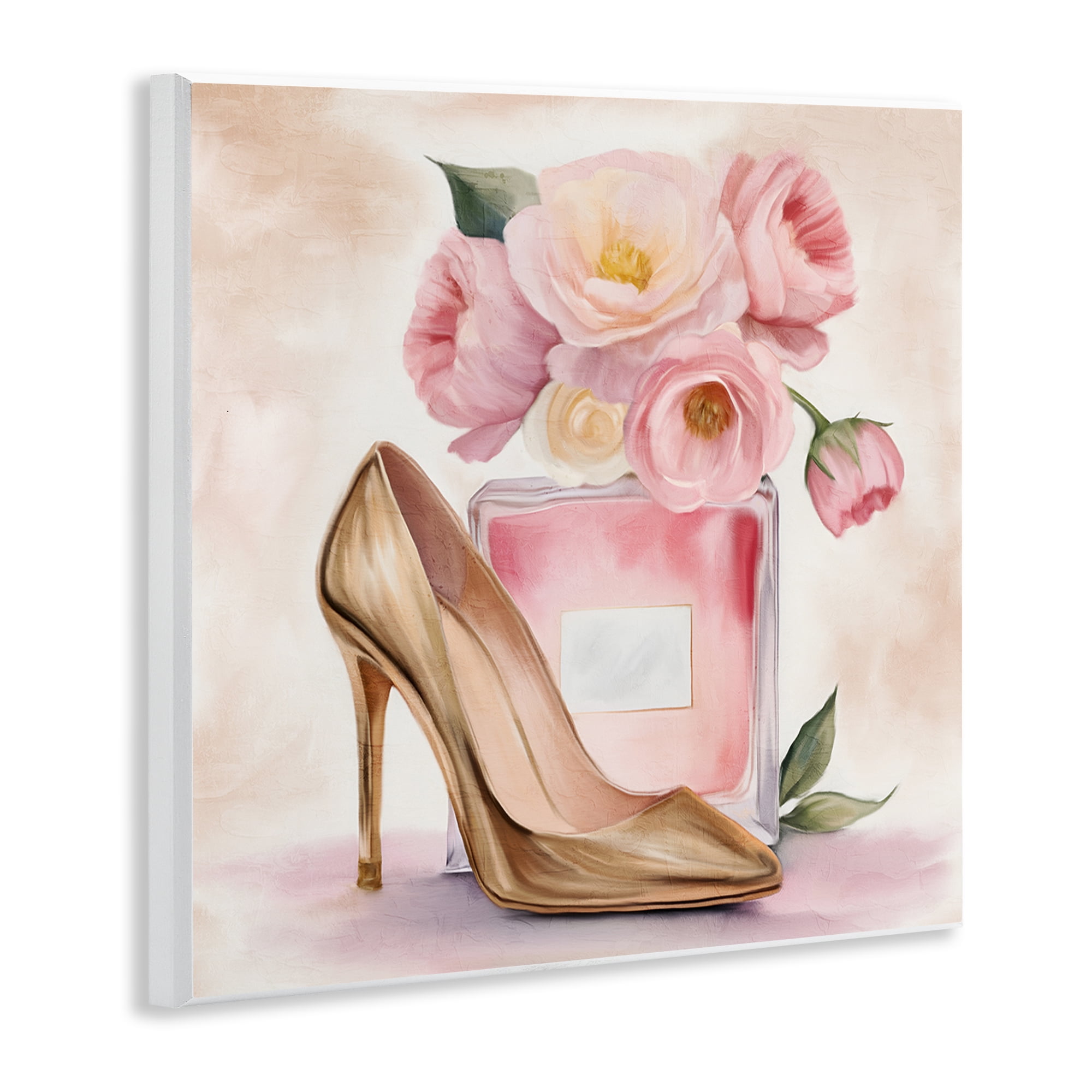 Stupell Industries Pink Beauty Heel & Flowers Wall Plaque Art, design by Kim Allen