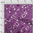 thumbnail image 2 of oneOone Cotton Silk Purple Fabric Kids Sewing Material Print Fabric By The Yard 42 Inch Wide, 2 of 4