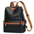 thumbnail image 3 of ALTOSY Women Real Leather Backpack Purse Elegant Ladies Shoulder Bag S80 Black/Brown, 3 of 8