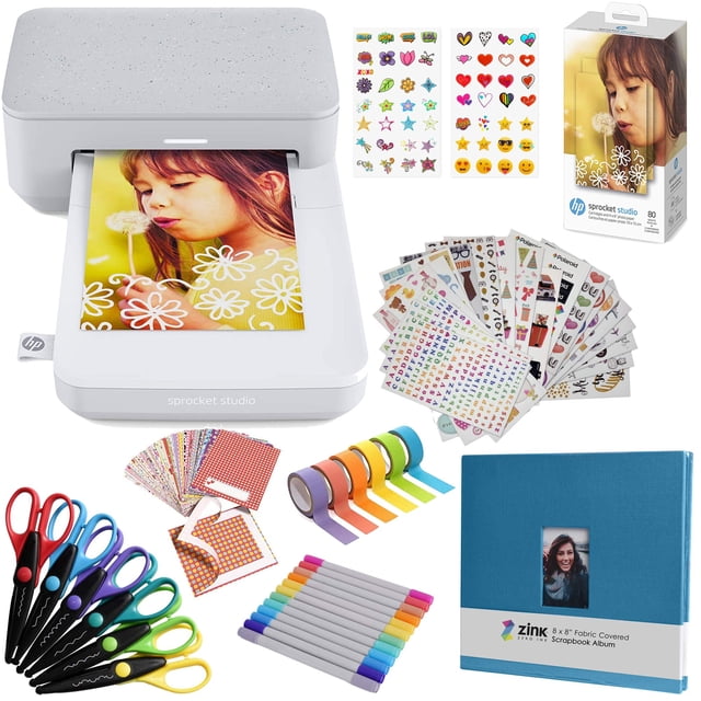 Instant Photo Printer HP Sprocket Studio Plus 4x6 White