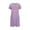 Purple, variant on Valentine's Pajamas for Women Oversized Short Nightgown Heart Print Short Sleeve Nightdress