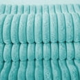 thumbnail image 5 of Fluffy Corduroy Velvet Solid Color Suqare Cusion Accent Decorative Throw Pillow for Couch, 20" x 20", Aqua, 2 Pack, 5 of 6