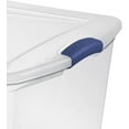 thumbnail image 5 of REBESCO 4 Pack Latch Box Plastic 105 Qt, Clear Plastic Storage Bins with Lid, White & Blue, 5 of 9