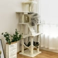 MWPO 63.8" MultiLevel Cat Tree with Condo and Scratching Post Tower