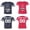 (Men Navy / Women Red, variant on I Only Have Eyes For Him Her Unisex Couple Matching Cotton Jersey style T-Shirt Contrasting stripes on sleeves (Men Navy / Women Heather) (Men M / Women XL)