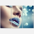thumbnail image 4 of Designart Close-Up Of Gems On Woman Lips Canvas Wall Art, 4 of 4