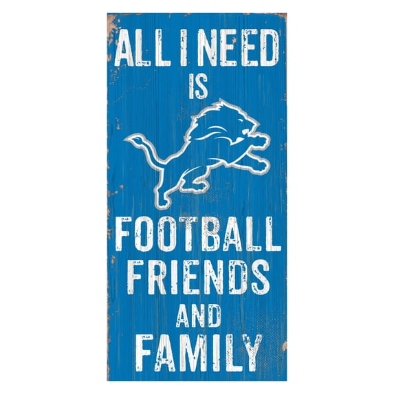 Fan Creations NFL All I Need Is Football Family and Friends Sign Wall Art