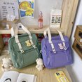 thumbnail image 2 of Mochila de nailon, mochila coreana japonesa, bonita Bolso de mensajero de viaje (verde), 2 of 5