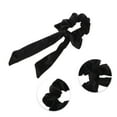 thumbnail image 3 of Unique Bargains 1 Pc Solid Color Ribbon Scrunchies Black, 3 of 4