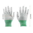 thumbnail image 2 of Uxcell 6Pairs ESD Anti Static Gloves 20cm Thickened PU Coated High Resistance Carbon Fiber Computer Gloves(Medium),Green, 2 of 5
