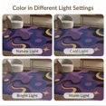 thumbnail image 7 of ODIKA 9'x12' Washable Area Rug Purple Gold Abstract Celestial Waves Design Elegant Swirls and Curves with Golden for Great Room, Indoor Concept, Large Living Low Pile, Flatwoven, 7 of 7