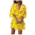 thumbnail image 2 of Mefallenssiah Mode Femmes Robes Décontractées Sexy Imprimées Été Sans Manches Poches Mini Robe, 2 of 3
