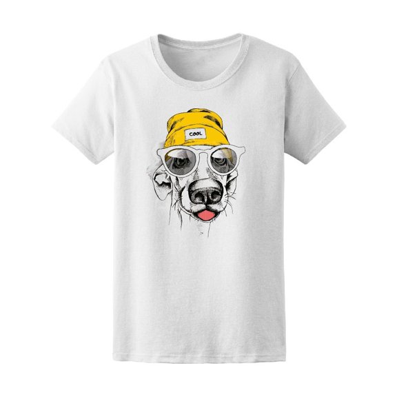 Cool Hipster Street Dog Tee Women's -Image by Shutterstock