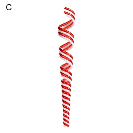 

ActFu Hanging Pendant Simulation Lollipop Pattern Holidays Gift Plastic Christmas Candy Cane Ornament for Shopping Mall