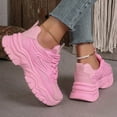 thumbnail image 5 of Rokment Womens Dad Fashion Sneakers Platform Chunky Walking Running Shoes 2026 Spring Fall Breathable Mesh Height Increasing Casual Tennis Shoes Pink Size 7, 5 of 8