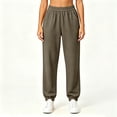 thumbnail image 7 of JOANKDMI Athletic Pants for Women Joggers Comfy Elastic Waistband Slim Tapered Fit with Deep Side Pockets Cuffed Ankle Soft French Terry for Gym Running Track Pants, 7 of 7