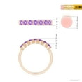 thumbnail image 5 of ANGARA Natural Half Eternity Seven Stone Amethyst Wedding Ring in 14K Rose Gold for Women (Size-3mm) | February Birthstone, Birthday, Anniversary, Jewelry Gift for Women | Natural Amethyst Ring, 5 of 9